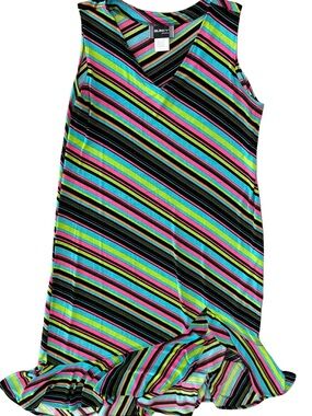 Slinky Brand Black Multi-Stripe Maxi Dress